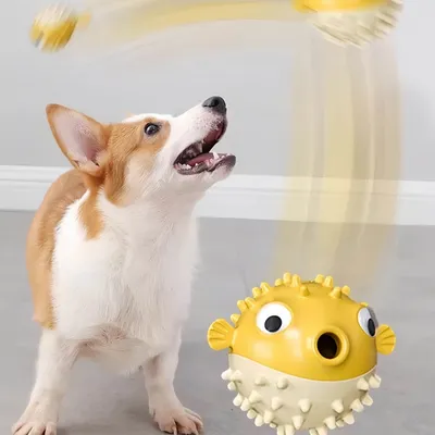FurryFusion Jouet de distraction pour chien en forme de poisson sauteur