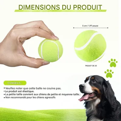 FurryFusion Balle élastique pour chiens résistante à la morsure FurryFusion Balle élastique pour chiens résistante à la morsure
