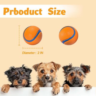 ZooVenture Pelotas de caucho natural para perros (2 unidades)