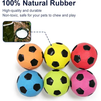 ZooVenture Lot 6 Balles Latex Chien Couleurs