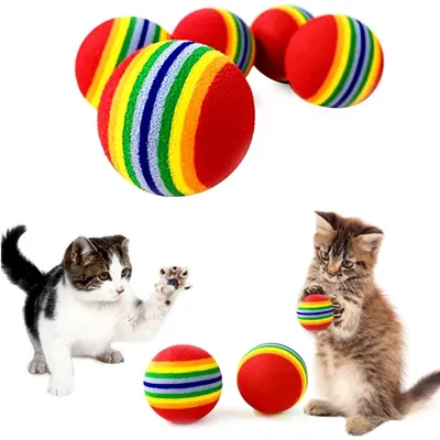 ZooVenture Balle Mousse EVA Chat 3,5cm Rouge