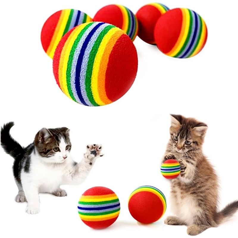 ZooVenture Balle Mousse EVA Chat 3.5cm Rouge