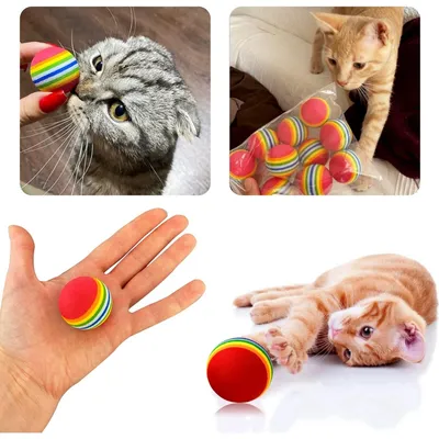 ZooVenture Balle Mousse EVA Chat 3.5cm Rouge