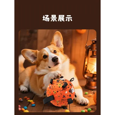 FurryFusion Ballon d'Halloween pour chiens, résistant et sonore FurryFusion Ballon d'Halloween pour chiens, résistant et sonore