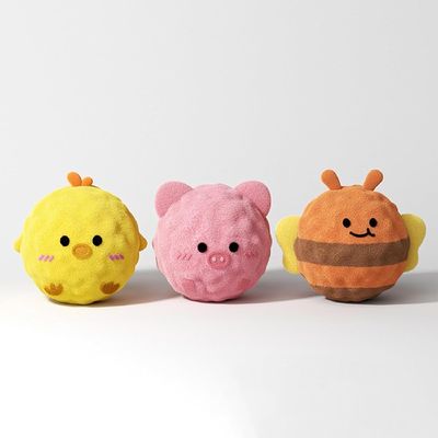 MCBOSON Pelotas de peluche para perros, de tela suave, 3 unidades