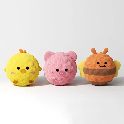 MCBOSON Jouet en peluche pour chien Balles en tissu doux 3 pcs MCBOSON Jouet en peluche pour chien Balles en tissu doux 3 pcs