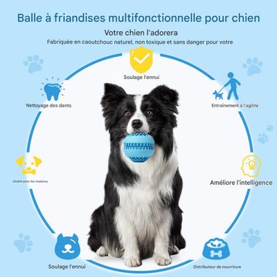 FurryFusion Pelota de goma natural para perros de tamaño mediano