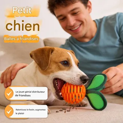 FurryFusion Balle sonore à friandises en TPU pour chiens FurryFusion Balle sonore à friandises en TPU pour chiens