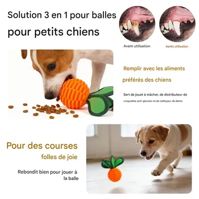 FurryFusion Balle sonore à friandises en TPU pour chiens FurryFusion Balle sonore à friandises en TPU pour chiens
