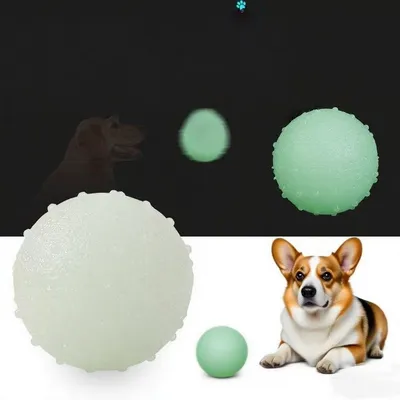 FurryFusion Balle de caoutchouc lumineuse pour animaux de compagnie FurryFusion Balle de caoutchouc lumineuse pour animaux de compagnie