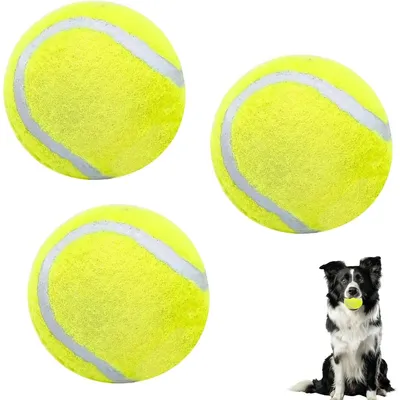 ZooVenture Balle Tennis Chien Caoutchouc Vert 3P ZooVenture Balle Tennis Chien Caoutchouc Vert 3P