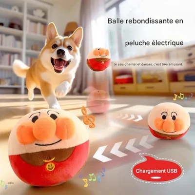 FurryFusion Bille électrique sautante en peluche pour chiens FurryFusion Bille électrique sautante en peluche pour chiens