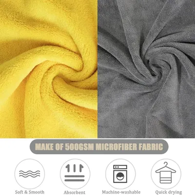 PetTribes Serviette Microfibre Chien : 100x50cm, Séchage Rapide, Absorbante