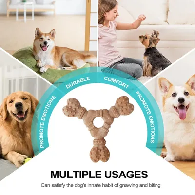 PetTribes Jouet à Mâcher Chien Résistant, Os Dentition PetTribes Jouet à Mâcher Chien Résistant, Os Dentition