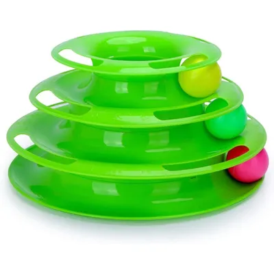 Jouet pour chat, tour interactive avec 3 balles et 3 niveaux (25 x 12,5 cm) Jouet pour chat, tour interactive avec 3 balles et 3 niveaux (25 x 12,5 cm)