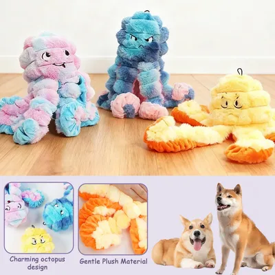 PetTribes Jouet Pieuvre Chien Peluche Couineuse PetTribes Jouet Pieuvre Chien Peluche Couineuse