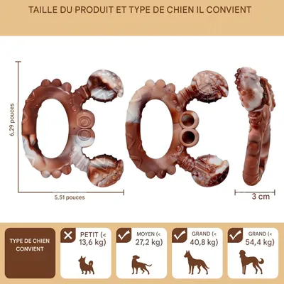 ZooVenture Jouet Crabe Chien - Nylon, Bœuf, Hygiène Dentaire ZooVenture Jouet Crabe Chien - Nylon, Bœuf, Hygiène Dentaire