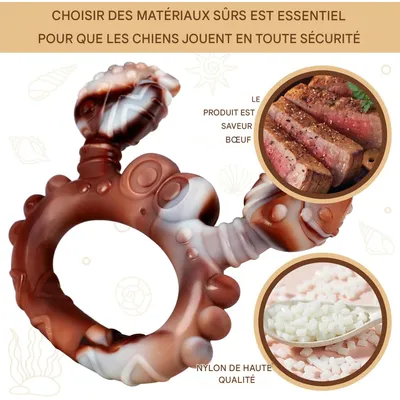 ZooVenture Jouet Crabe Chien - Nylon, Bœuf, Hygiène Dentaire ZooVenture Jouet Crabe Chien - Nylon, Bœuf, Hygiène Dentaire