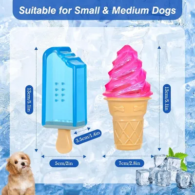 HausPets Lot de 2 Jouets à Mâcher Congelables pour Chiens Bleu