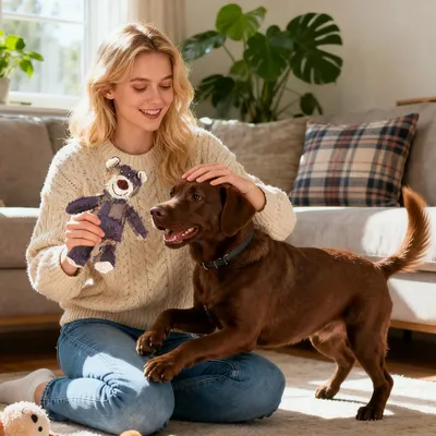 PetTribes Jouet pour Chien Ours Couineur Résistant PetTribes Jouet pour Chien Ours Couineur Résistant