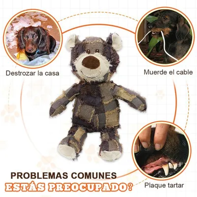 PetTribes Jouet pour Chien Ours Couineur Résistant PetTribes Jouet pour Chien Ours Couineur Résistant