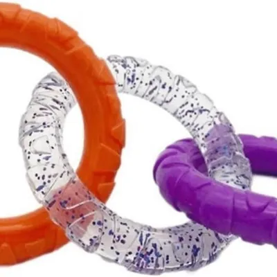 HausPets Anneau à Tirer Résistant avec Corde Chiens Petits Orange/Violet HausPets Anneau à Tirer Résistant avec Corde Chiens Petits Orange/Violet