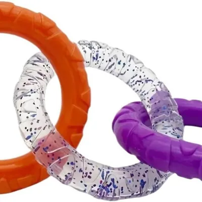 HausPets Anneau à Tirer Résistant avec Corde Chiens Petits Orange/Violet HausPets Anneau à Tirer Résistant avec Corde Chiens Petits Orange/Violet