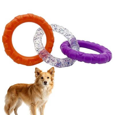 HausPets Anneau à Tirer Résistant avec Corde Chiens Petits Orange/Violet