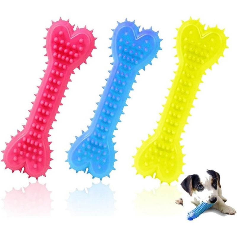 ZooVenture Hunde Zahnreinigungsspielzeug - Knochen, 10.5x4cm