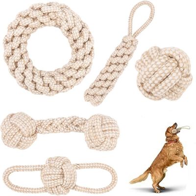 PetTribes Jouets Corde Coton Chanvre 5Pcs