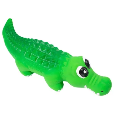 Pawffee Jouet interactif en latex en forme de crocodile pour chiens L