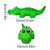 Pawffee Jouet interactif en latex en forme de crocodile pour chiens L