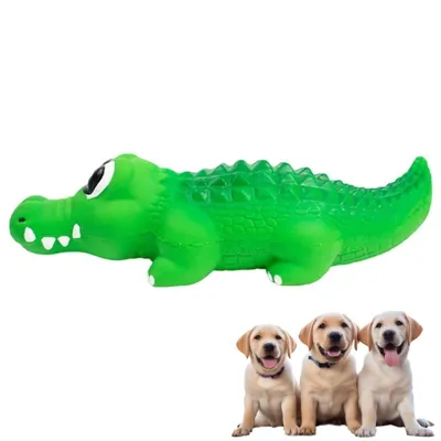 Pawffee Jouet interactif en latex en forme de crocodile pour chiens L Pawffee Jouet interactif en latex en forme de crocodile pour chiens L