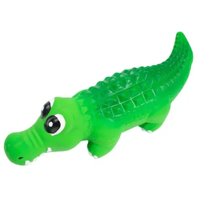 Pawffee Jouet interactif en latex en forme de crocodile pour chiens L