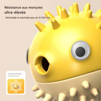 FurryFusion Balle sonore poisson bondissant pour chiens