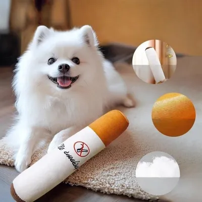 FurryFusion Jouet en forme de cigarette pour chien FurryFusion Jouet en forme de cigarette pour chien