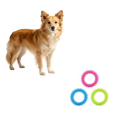 MCBOSON Lot de 3 jouets mâcher interactifs chiots 9,5cm