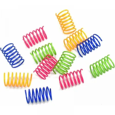 12PCS Jouet pour chat à ressort de couleur 12PCS Jouet pour chat à ressort de couleur