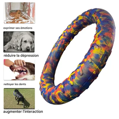 FurryFusion Jouet d'interaction pour chien: boule et anneau de ténacité FurryFusion Jouet d'interaction pour chien: boule et anneau de ténacité