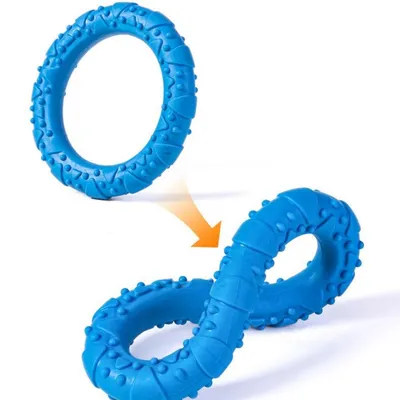 HausPets Jouet pour chien en forme de bague tricolore HausPets Jouet pour chien en forme de bague tricolore