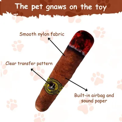 HausPets Jouet pour chien en forme de cigarette couineur HausPets Jouet pour chien en forme de cigarette couineur