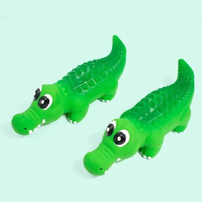 Pawffee Jouet interactif en latex en forme de crocodile pour chiens S Pawffee Jouet interactif en latex en forme de crocodile pour chiens S
