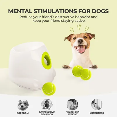 PetTribes Lanceur de Balles Automatique Chien 3/6/9m