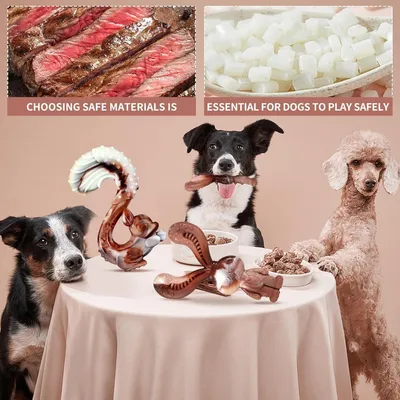 MCBOSON (Saveur Bœuf Écureuil Lapin) Jouet Indestructible Chien