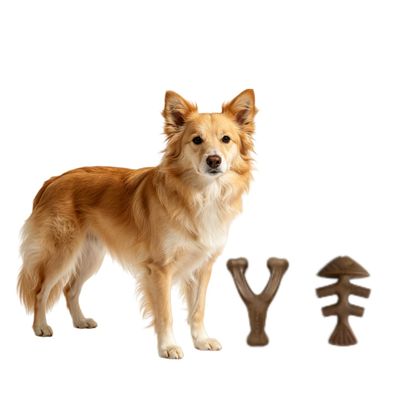 MCBOSON Lot de 2 jouets résistants M saumon bacon chiens