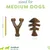MCBOSON Lot de 2 jouets résistants M saumon bacon chiens MCBOSON Lot de 2 jouets résistants M saumon bacon chiens