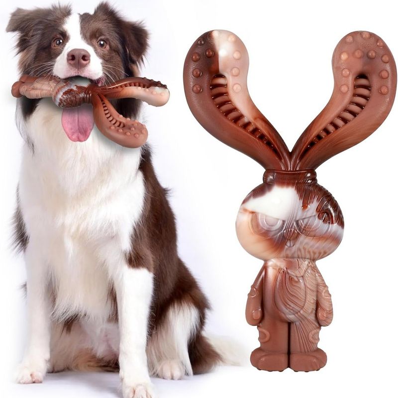 MCBOSON Goût bœuf jouet chien forme lapin