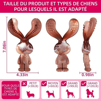 MCBOSON Goût bœuf jouet chien forme lapin MCBOSON Goût bœuf jouet chien forme lapin
