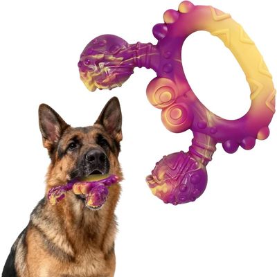 MCBOSON Violet (Saveur Bœuf Crabe) Jouet Mâcher Indestructible Chien