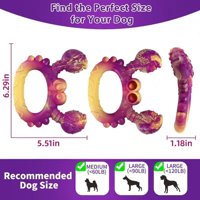 MCBOSON Violet (Saveur Bœuf Crabe) Jouet Mâcher Indestructible Chien MCBOSON Violet (Saveur Bœuf Crabe) Jouet Mâcher Indestructible Chien